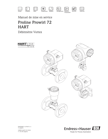 Endres+Hauser Proline Prowirl 72 HART Mode d'emploi | Fixfr