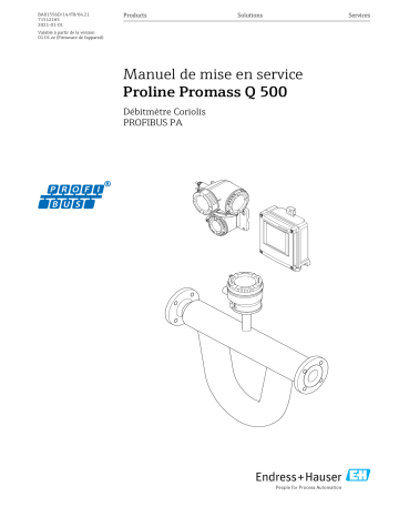 Endres+Hauser Proline Promass Q 500 Mode d'emploi | Fixfr