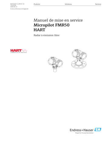 Endres+Hauser Micropilot FMR50 HART Mode d'emploi | Fixfr