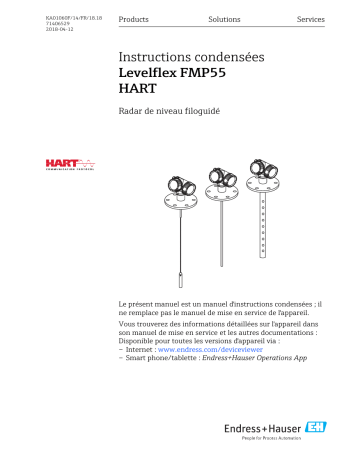 Endres+Hauser Levelflex FMP55 HART Brief Manuel utilisateur | Fixfr