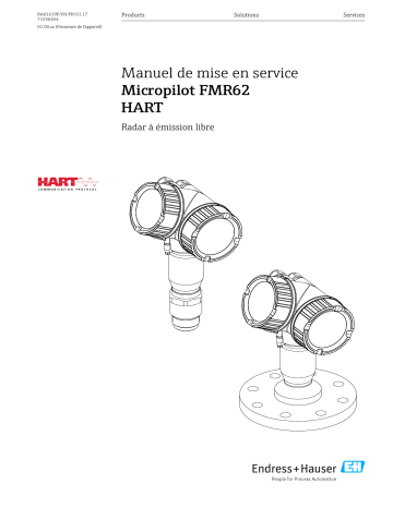 Endres+Hauser Micropilot FMR62 HART Mode d'emploi | Fixfr