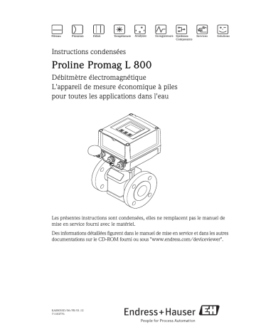 Endres+Hauser Proline Promag L 800 Brief Manuel utilisateur | Fixfr