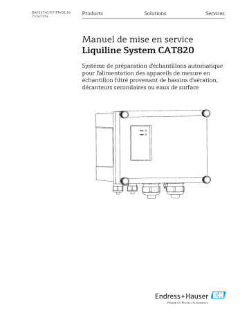 Endres+Hauser Liquiline System CAT820 Mode d'emploi | Fixfr