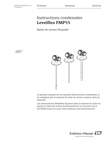 Endres+Hauser Levelflex FMP55 PROFIBUS PA Brief Manuel utilisateur | Fixfr