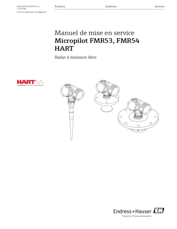 Endres+Hauser Micropilot FMR53, FMR54 HART Mode d'emploi | Fixfr