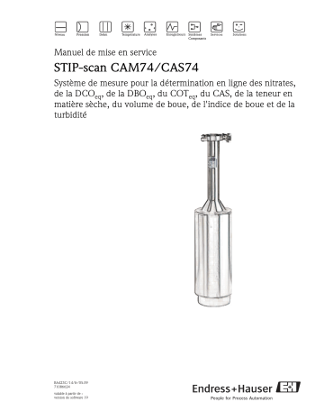 Endres+Hauser STIP-scan CAM74/CAS74 Mode d'emploi | Fixfr