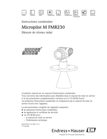 Endres+Hauser Micropilot M FMR230Brief Manuel utilisateur | Fixfr
