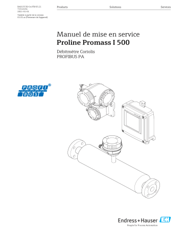 Endres+Hauser Proline Promass I 500 Mode d'emploi | Fixfr