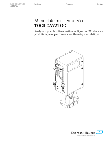 Endres+Hauser TOCII CA72TOC Mode d'emploi | Fixfr