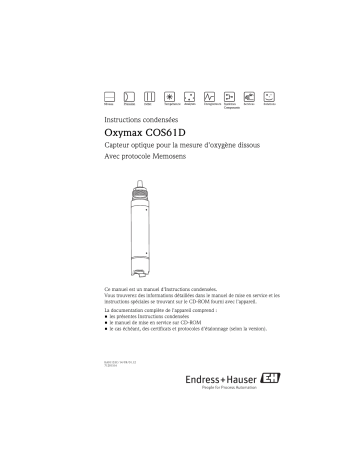 Endres+Hauser Oxymax COS61D Manuel utilisateur | Fixfr