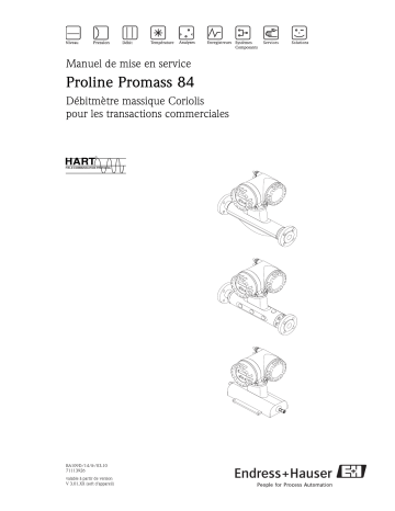 Endres+Hauser Proline Promass 84 HART Mode d'emploi | Fixfr