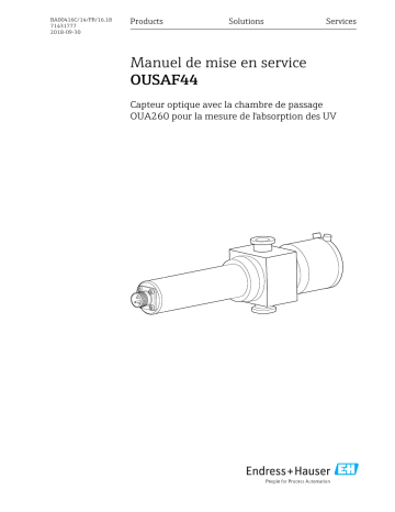 Endres+Hauser OUSAF44 Mode d'emploi | Fixfr