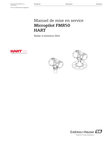Endres+Hauser Micropilot FMR50 HART Mode d'emploi | Fixfr