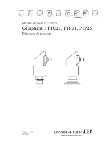 Endres+Hauser Ceraphant T, PTC31, PTP31, PTP35 Manuel utilisateur | Fixfr