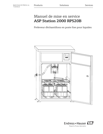 Endres+Hauser ASP Station 2000 RPS20B Mode d'emploi | Fixfr