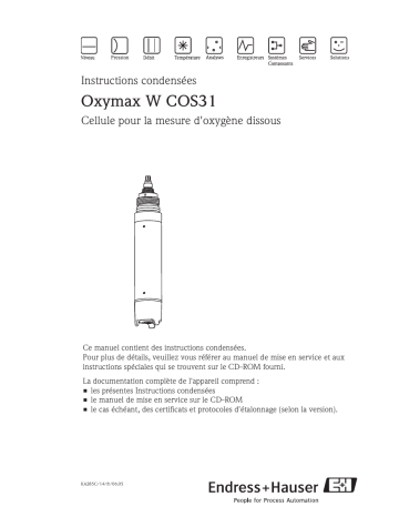 Endres+Hauser Oxymax W COS31 Manuel utilisateur | Fixfr