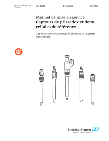 Endres+Hauser pH/ORP sensors and reference half cells Mode d'emploi | Fixfr