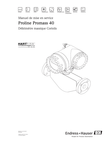 Endres+Hauser Proline Promass 40 Mode d'emploi | Fixfr