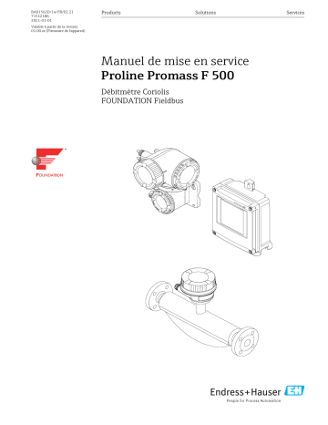 Endres+Hauser Proline Promass F 500 Mode d'emploi | Fixfr