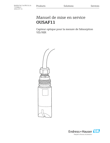 Endres+Hauser OUSAF11 Mode d'emploi | Fixfr