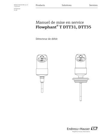 Endres+Hauser Flowphant T DTT31, DTT35 Mode d'emploi | Fixfr