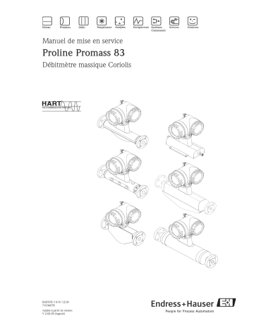 Endres+Hauser Proline Promass 83 HART Mode d'emploi | Fixfr