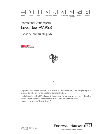 Endres+Hauser Levelflex FMP53 HART Brief Manuel utilisateur | Fixfr