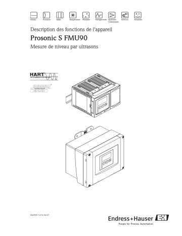 Endres+Hauser Prosonic S FMU90 Mode d'emploi | Fixfr