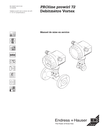 Endres+Hauser Proline Prowirl 72 HART Mode d'emploi | Fixfr