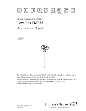 Endres+Hauser Levelflex FMP53 PROFIBUS PA Brief Manuel utilisateur | Fixfr