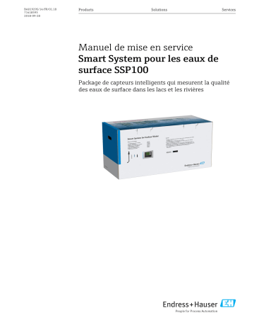 Endres+Hauser Smart System for Surface Water SSP100 Mode d'emploi | Fixfr