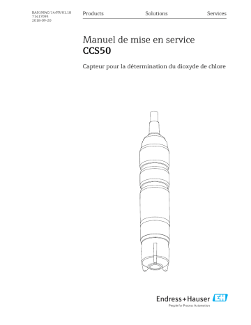 Endres+Hauser CCS50 Mode d'emploi | Fixfr