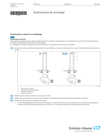 Endres+Hauser High temperature thermometers TAF11, TAF12x Manuel utilisateur | Fixfr