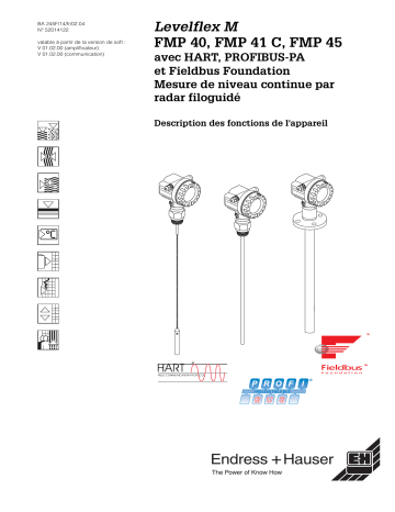 Endres+Hauser Levelflex M FMP40, FMP41C, FMP43, FMP45 HART, PA, FF Mode d'emploi | Fixfr