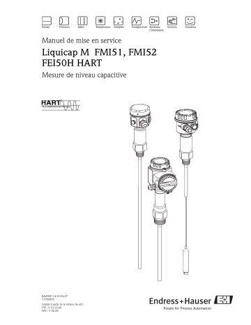 Endres+Hauser Liquicap M FMI51, FMI52 FEI50H HART Mode d'emploi | Fixfr