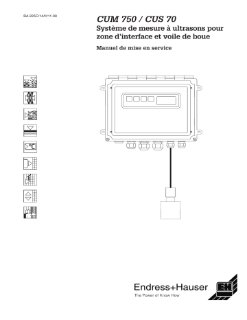 Endres+Hauser CUM750/CUS70 Mode d'emploi | Fixfr
