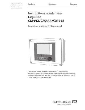 Endres+Hauser Liquiline CM442/CM444/CM448 Manuel utilisateur | Fixfr