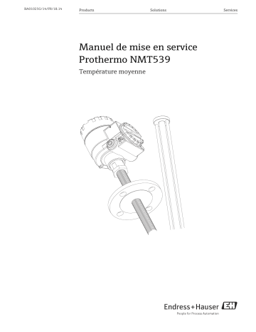 Endres+Hauser Prothermo NMT539 Mode d'emploi | Fixfr