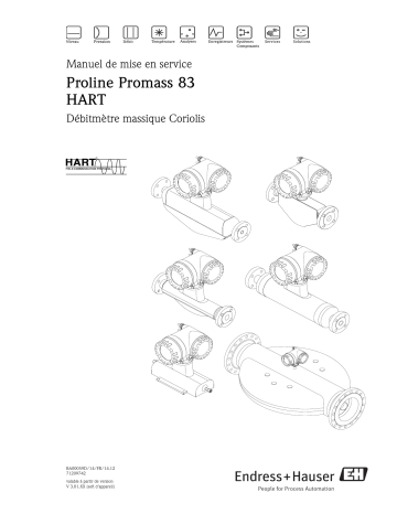 Endres+Hauser Proline Promass 83 HART Mode d'emploi | Fixfr