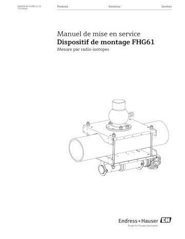 Endres+Hauser Clamping device FHG61 Manuel utilisateur | Fixfr