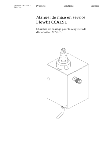 Endres+Hauser Flowfit CCA151 Mode d'emploi | Fixfr