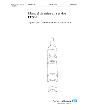 Endres+Hauser CCS51 Mode d'emploi | Fixfr