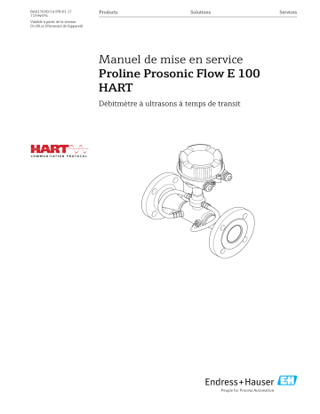 Endres+Hauser Proline Prosonic Flow E 100 HART Mode d'emploi | Fixfr