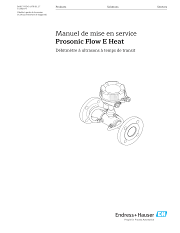 Endres+Hauser Prosonic Flow E Heat Mode d'emploi | Fixfr