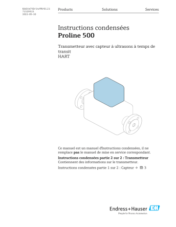 Endres+Hauser Proline 500 Manuel utilisateur | Fixfr