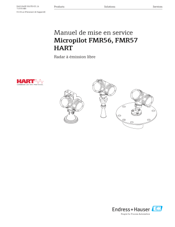 Endres+Hauser Micropilot FMR56, FMR57 HART Mode d'emploi | Fixfr