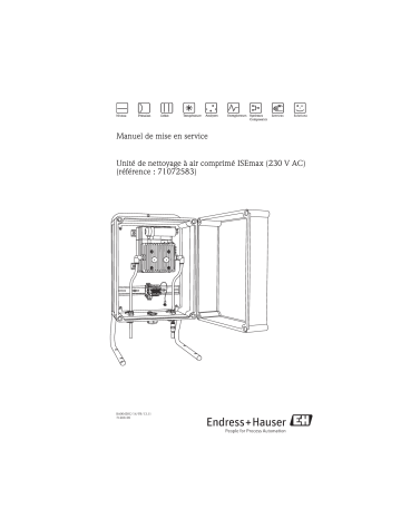 Endres+Hauser ISEmax compressed air cleaning unit (230 V AC) Mode d'emploi | Fixfr