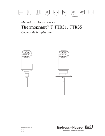 Endres+Hauser Temperature switch Thermophant T TTR31, TTR35 Mode d'emploi | Fixfr