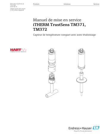 Endres+Hauser iTHERM TrustSens TM371, TM372 Mode d'emploi | Fixfr