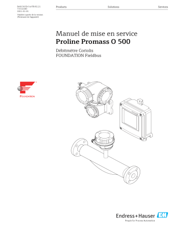 Endres+Hauser Proline Promass O 500 Mode d'emploi | Fixfr